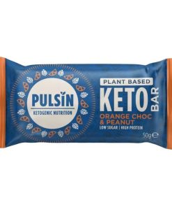 Barretta Cheto Cioccolato, Arancia e Arachidi Pulsin 50gr