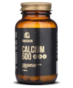 Calcio 600 con Vitamine D3, K1 e Zinco –  Grassberg, 60cps