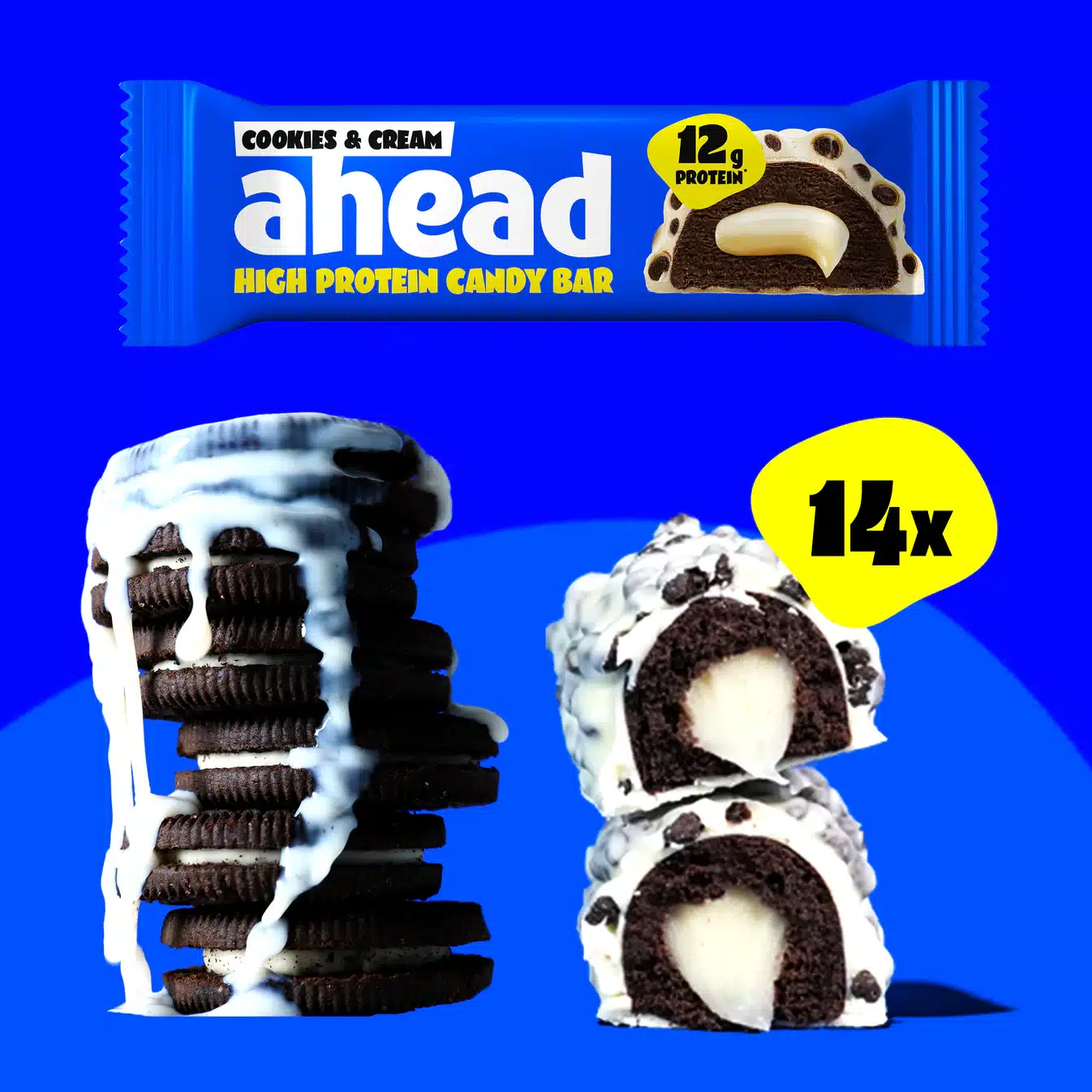 Barretta Proteica Cookie & Cream 45gr Ahead