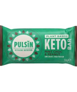 Barretta Cheto Cioccolato, Menta e Arachidi Pulsin 50gr