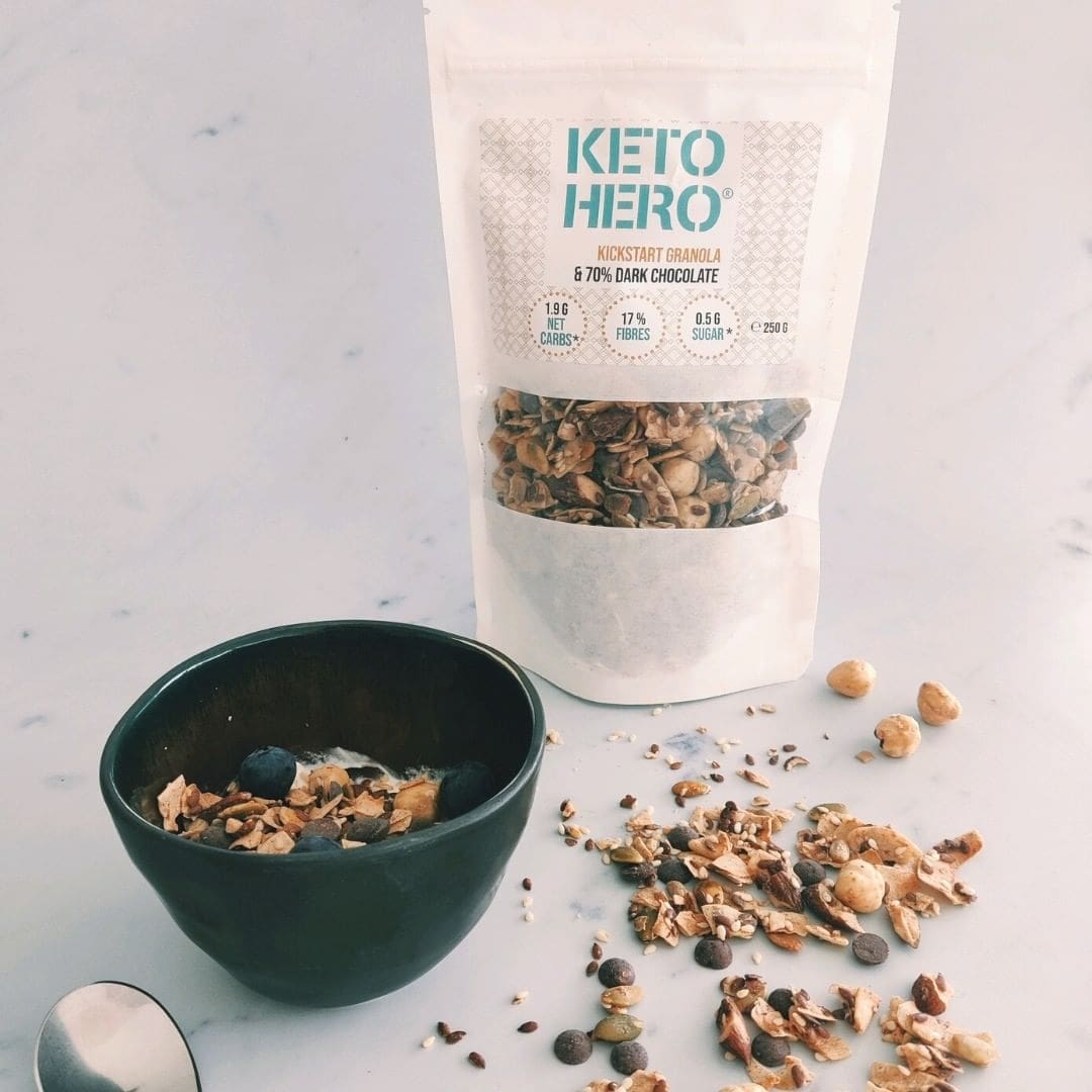 Keto Granola con Gocce di Cioccolato Fondente Belga 250gr