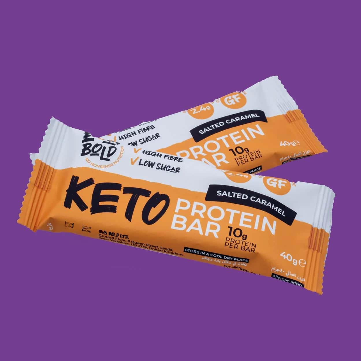 Keto Protein Bar Caramello Salato 40gr Eva Bold