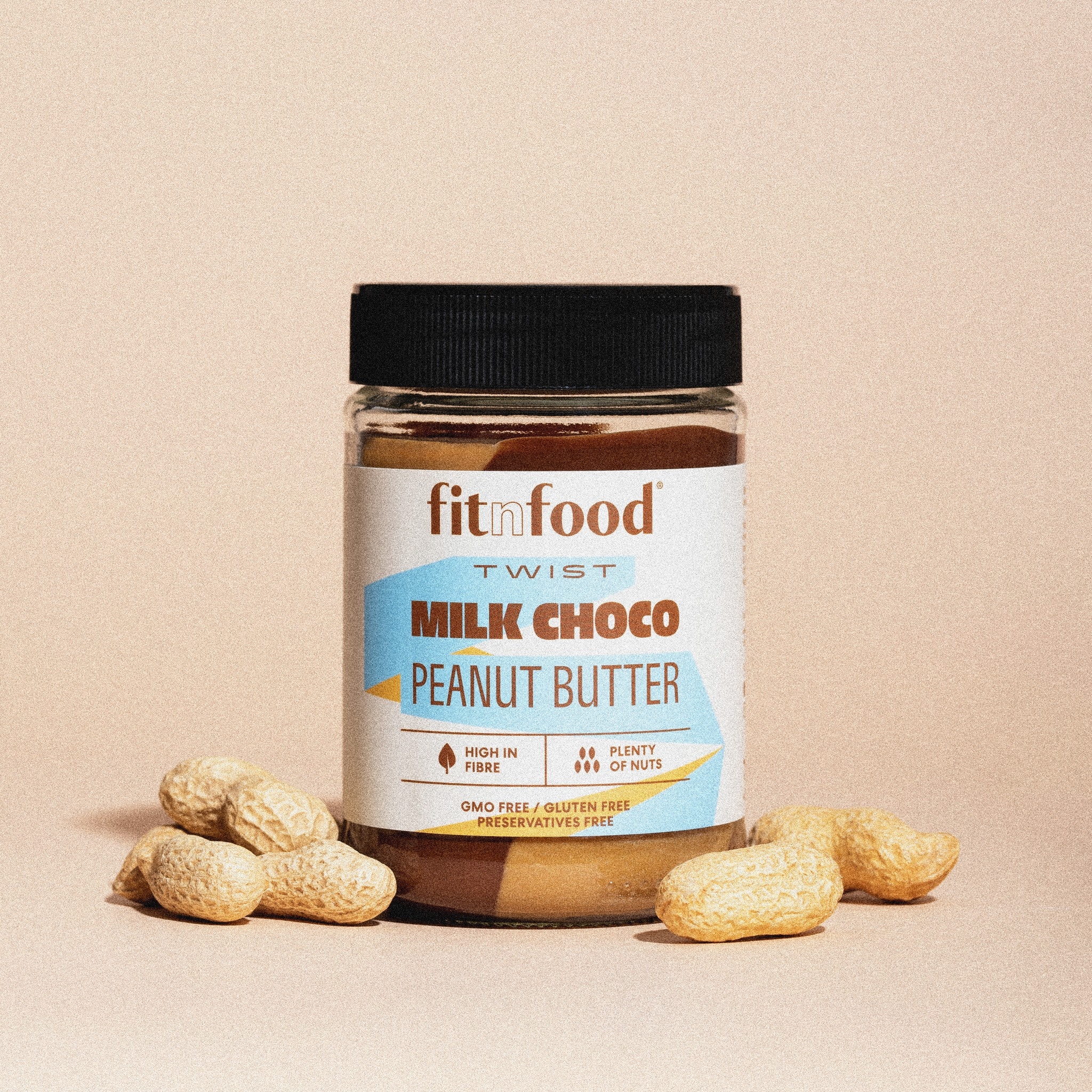 Cioccolato al latte e crema di arachidi Fitnfood 350gr