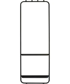 Appendiabiti e porta ombrelli in metallo nero Mod. Duo Pusher