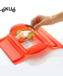 Astuccio per cottura a vapore in silicone Alimentare rosso con vassoio forato LÉKUÉ