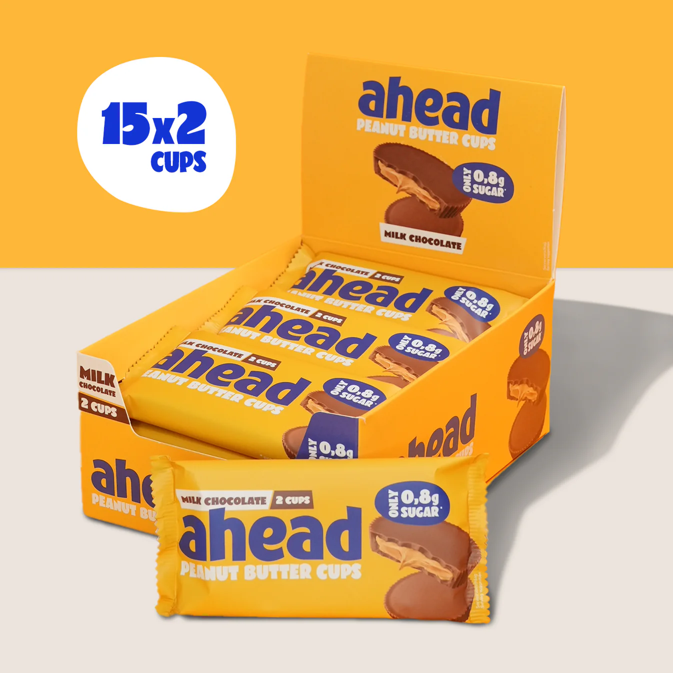 Tazze Di Burro Di Arachidi al Latte 34gr Ahead