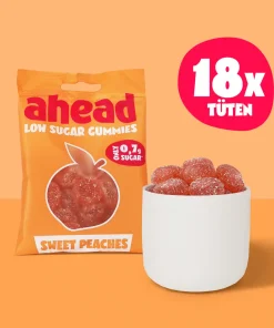 Caramelle senza zuccheri dolci pesche 50gr Ahead