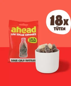 Caramelle senza zuccheri bottiglie Cola 50gr Ahead