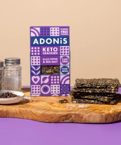 Cracker Keto con pepe nero e sale marino 60gr – Adonis