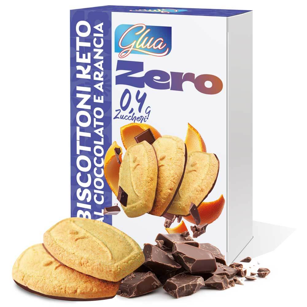 Biscottoni keto al cioccolato e arancia 3x25gr Glua