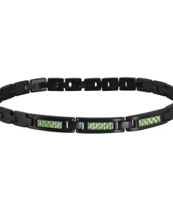 Bracciale da uomo in acciaio fibra di carbonio UBR767LB