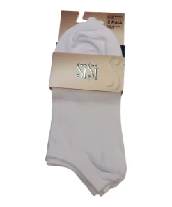 CALZINO UNISEX PARISCARPA SiSi IN FRESCO COTONE 2 PAIA TAGLIA UNICA COLORE BIANCO