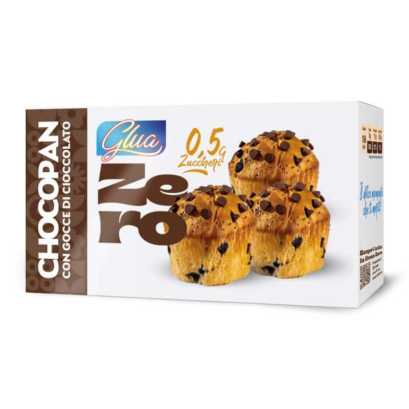 Keto Chocopan con Gocce di Cioccolato 3x50gr Glua