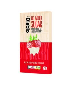 Cioccolato Bianco Con Fragola – Senza Zuccheri Aggiunti 75g Diablo