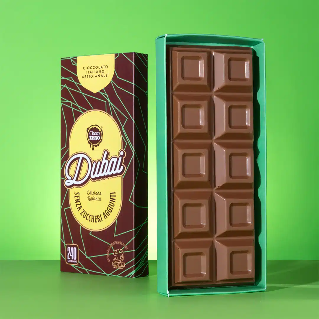 Tavoletta Dubai al cioccolato al latte e pasta kataifi al pistacchio 240g