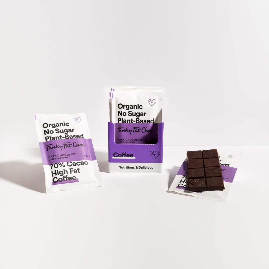 Cioccolato Fondente al Caffè Keto- Funky Fat Foods 50gr