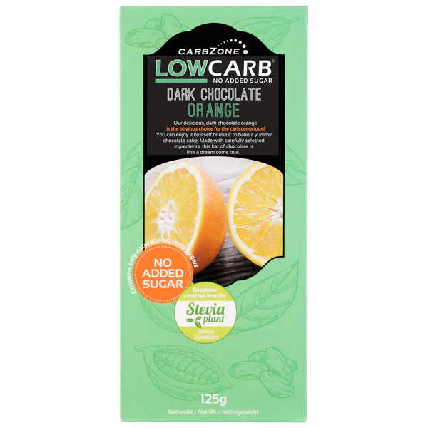 Cioccolato fondente Arancia low carb 125g Carb Zone
