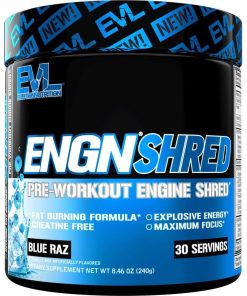 EVLution Nutrition Pre-Workout Engine Shred Blue Raz 30 serv