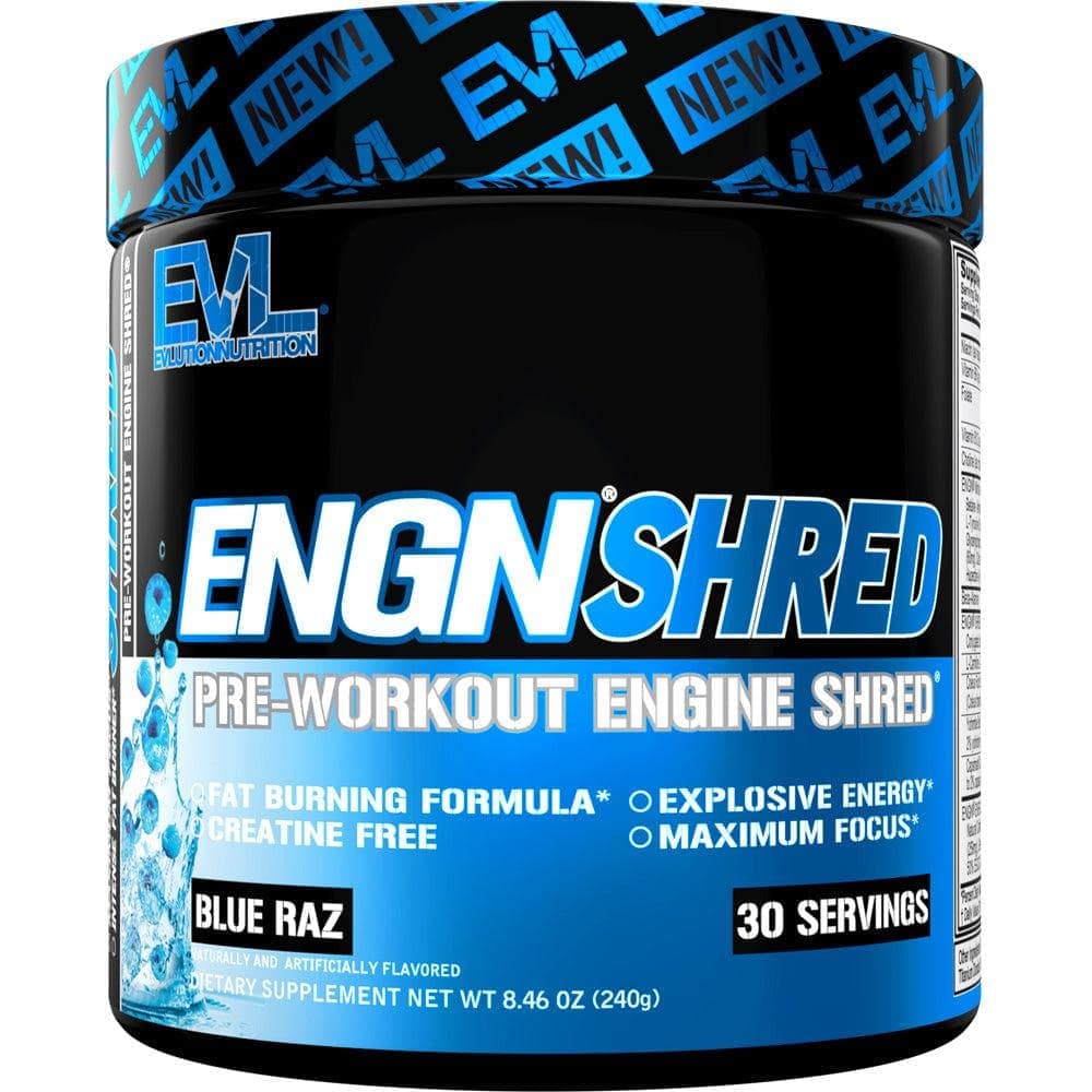EVLution Nutrition Pre-Workout Engine Shred Blue Raz 30 serv