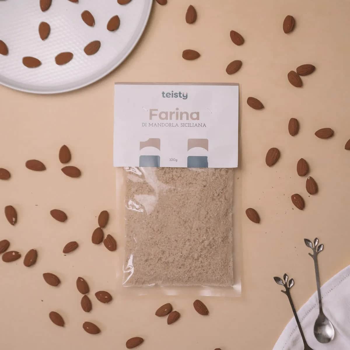Farina 100% Mandorle Siciliane Teisty 100gr