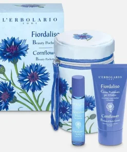 Fiordaliso Profumo in gel Roll-On 15ml e Crema Corpo 75ml con Pochette in Tessuto L’Erbolario
