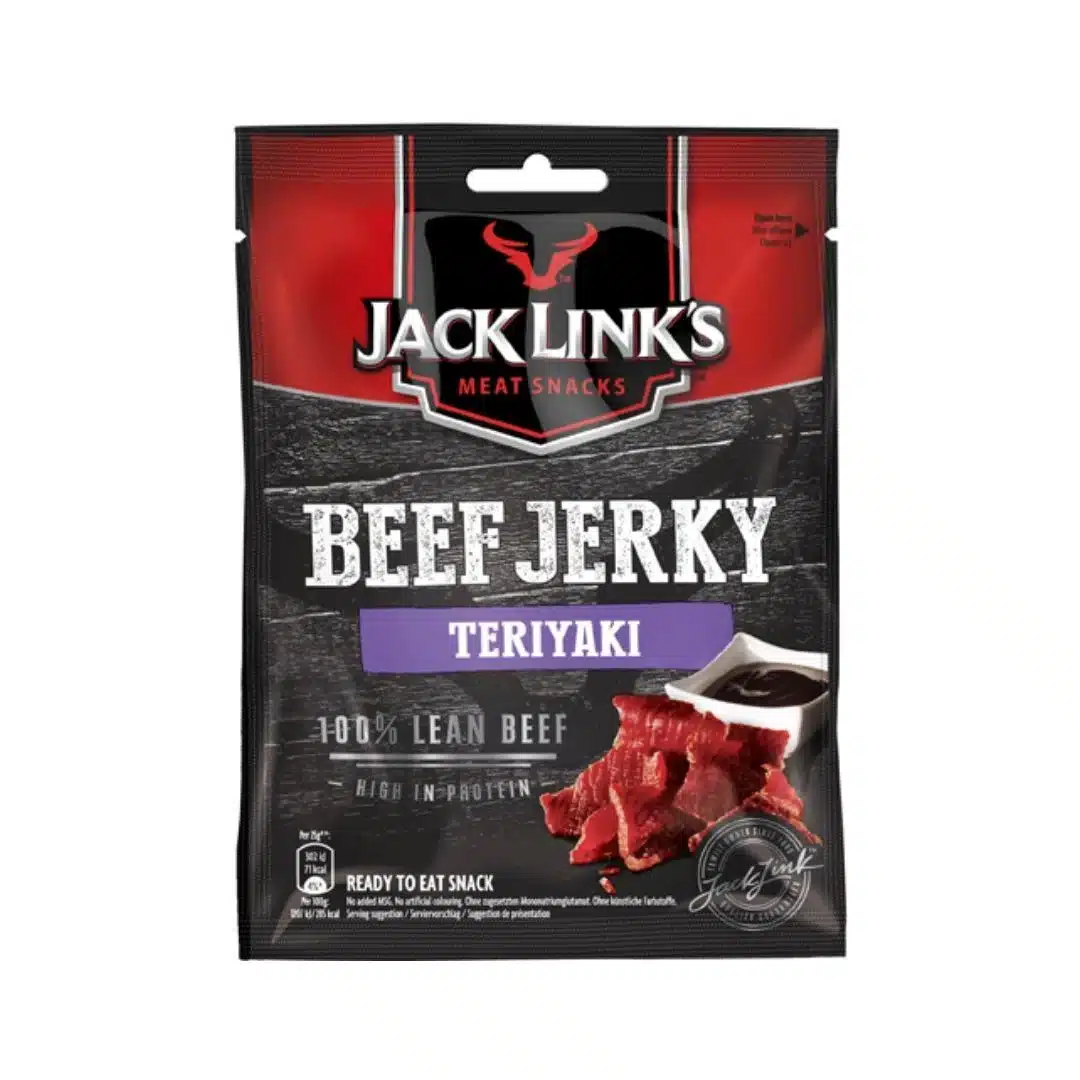 Jack Link’s Beef Jerky Teriyaki, carne essiccata all’aroma di salsa teriyaki da 25g