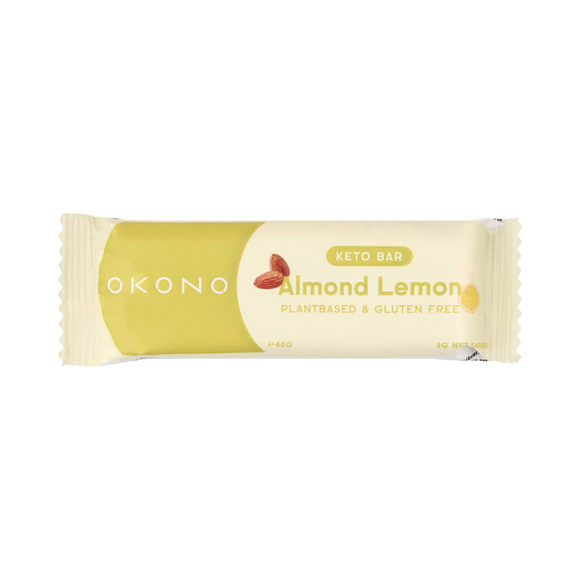 Barretta Keto e Vegana alle Mandorle e Limone 40gr – Okono - immagine 2