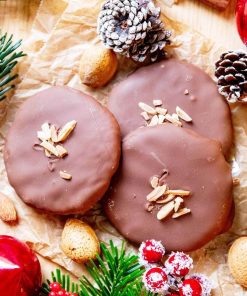 3 Biscotti di Pan di zenzero ricoperti di cioccolato al latte