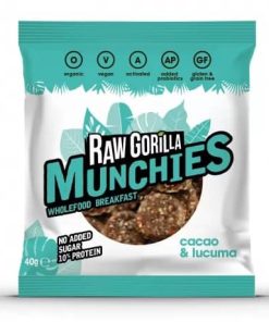 Raw Gorilla Munchies Snack Cacao Crudo e Lucuma 40gr