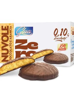 Biscotti Keto Nuvole ricoperto di cioccolato e arancia 9 Nuvole (3 porzioni da 40g) Glua