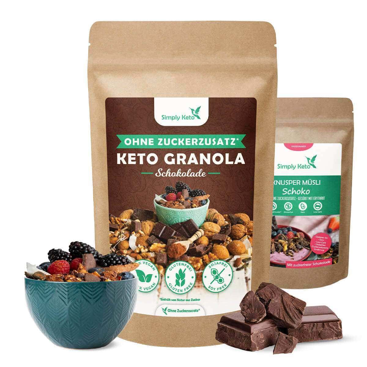 Keto Granola croccante al cioccolato 500gr - immagine 3