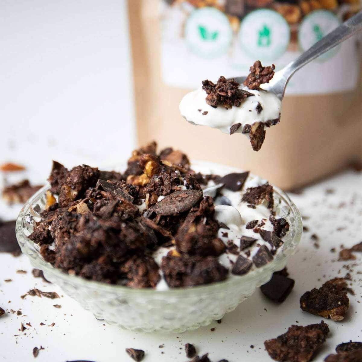 Keto Granola croccante al cioccolato 500gr - immagine 2