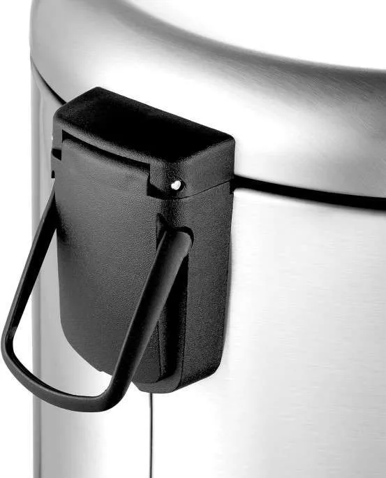 Pattumiera rotonda acciaio satinato con pedale 30 litri - immagine 2