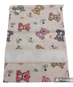 Sacchetta asilo con tela aida fantasia orsetti