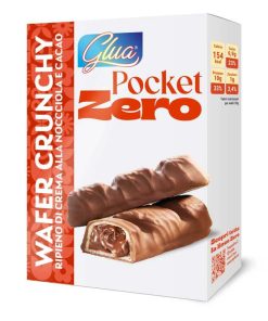 Wafer croccante con crema nocciola Pocket ZERO 3x30gr Glua
