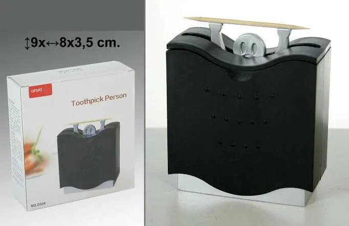 Portastuzzicadenti omino help @ dispensador de palillos de dientes acrilico