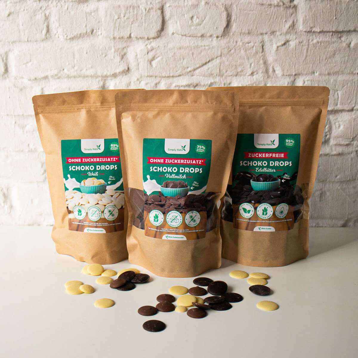 Gocce Di Cioccolato al latte con Eritritolo 200g - immagine 3