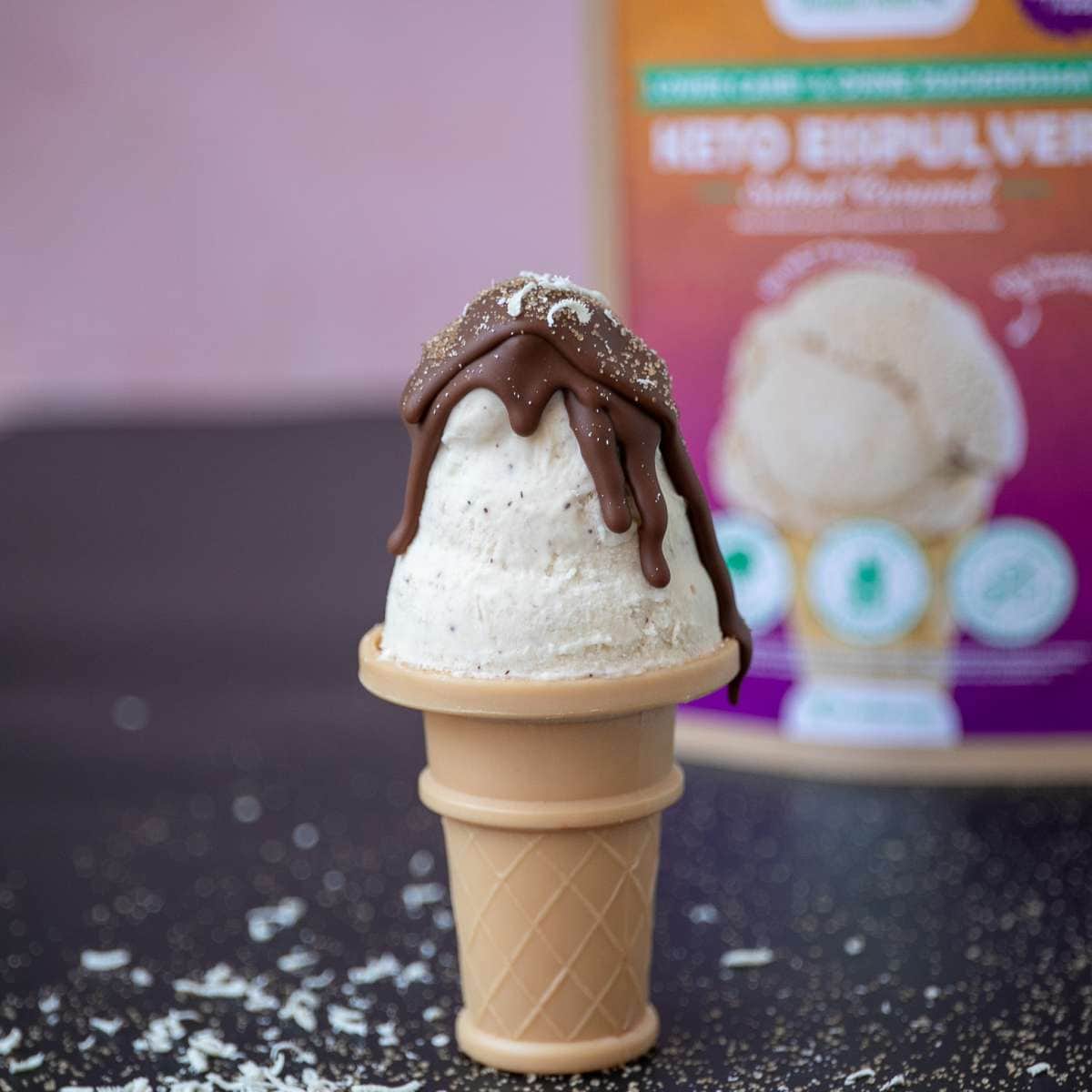 Preparato per gelato al Caramello Salato keto 100gr