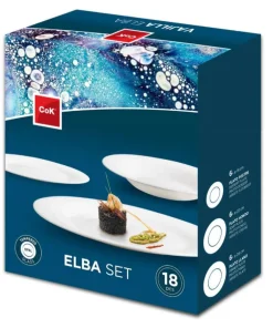 Servizio Piatti in Vetro Opale temperato 18 pz Set Elba