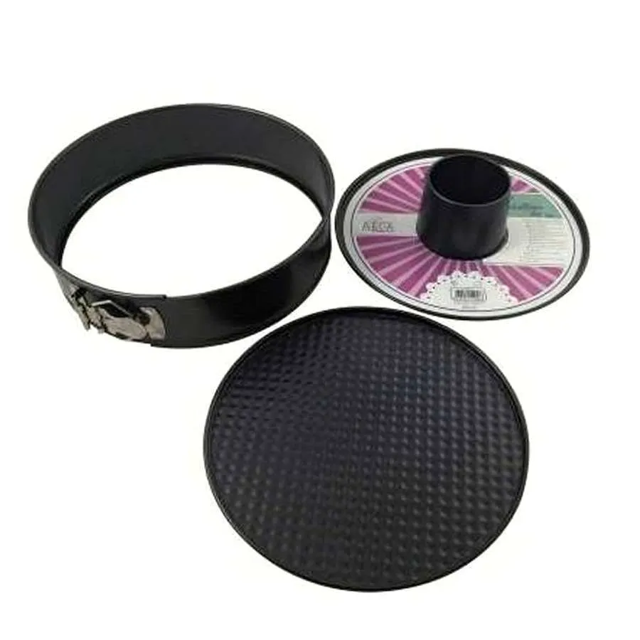Set 3 pz Stampo torta con cerniera antiaderente 2 fondi 28cm