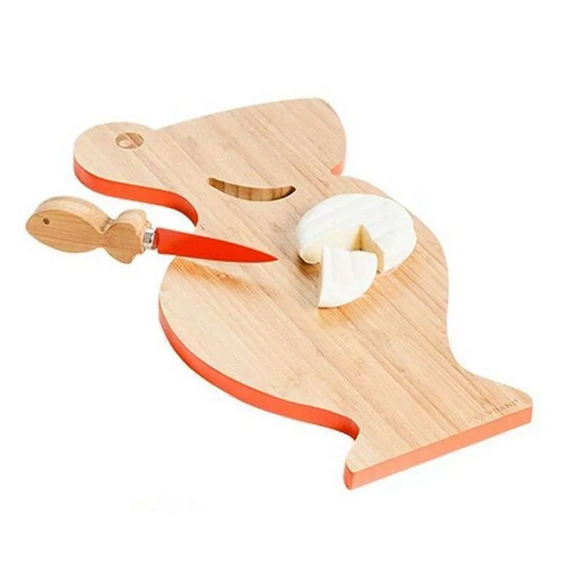 Tagliere in legno Bamboo con Coltello Pellicano Brandani gift