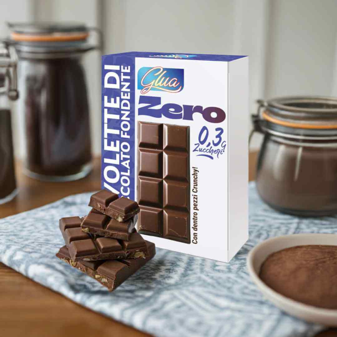 Keto Tavolette di cioccolato fondente 6x15gr Glua