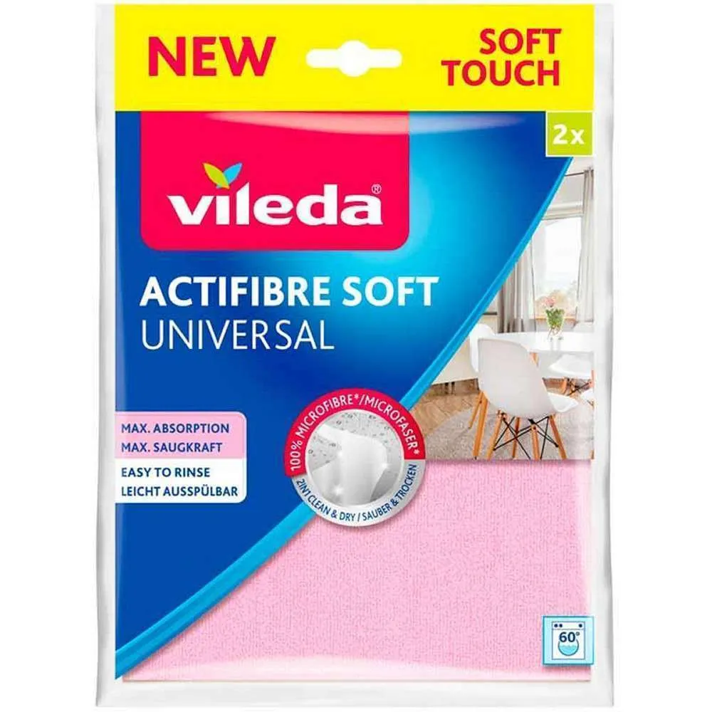 Panno Vileda Actifibre Soft Universale confezione da 2 Pz