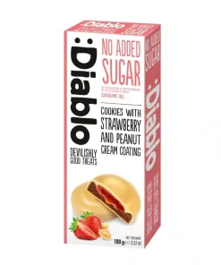 Biscotti senza zucchero alla fragola e crema di arachidi 100gr