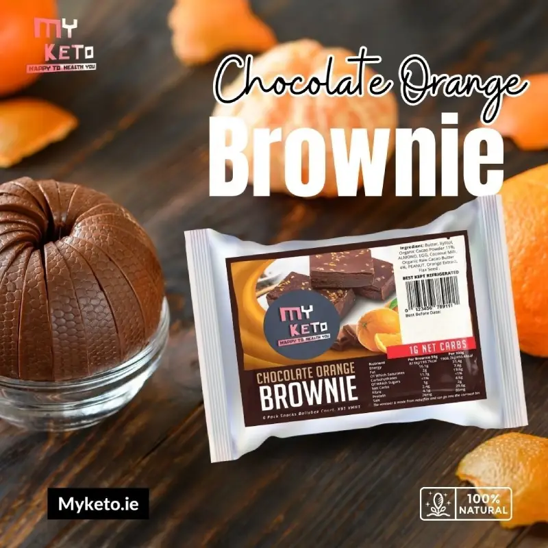 Brownie Keto al cioccolato e arancio 50gr – My Keto