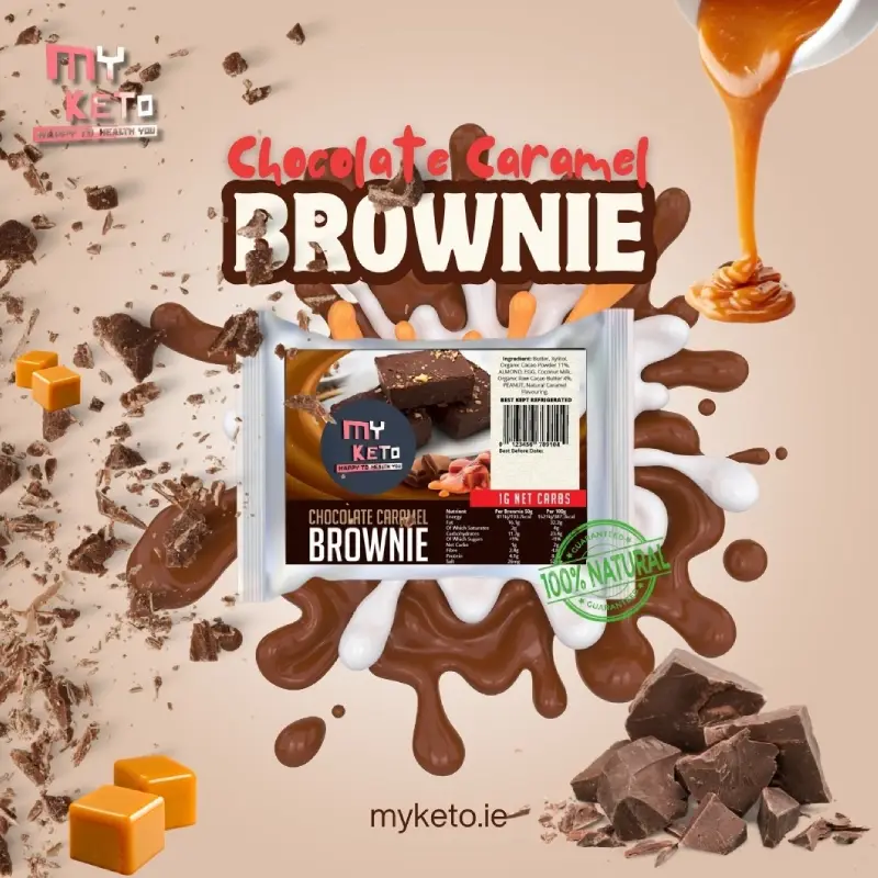 Brownie Keto al cioccolato e caramello 50gr – My Keto
