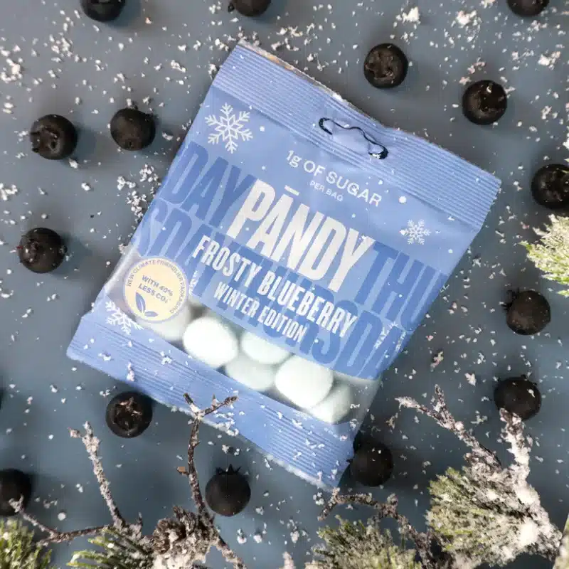 Caramelle senza zucchero Frosty al Mirtillo 50gr – Pandy