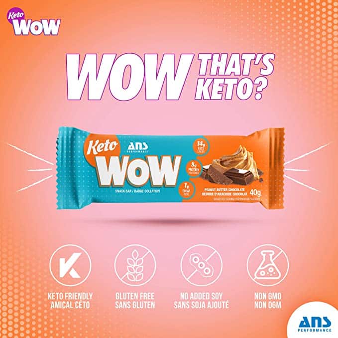 Keto Wow Bar – Cioccolato e Burro d’arachidi 40gr