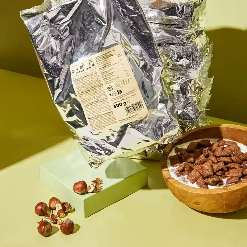 Cereali croccanti ripieni di gianduia con nocciole bio 500 g