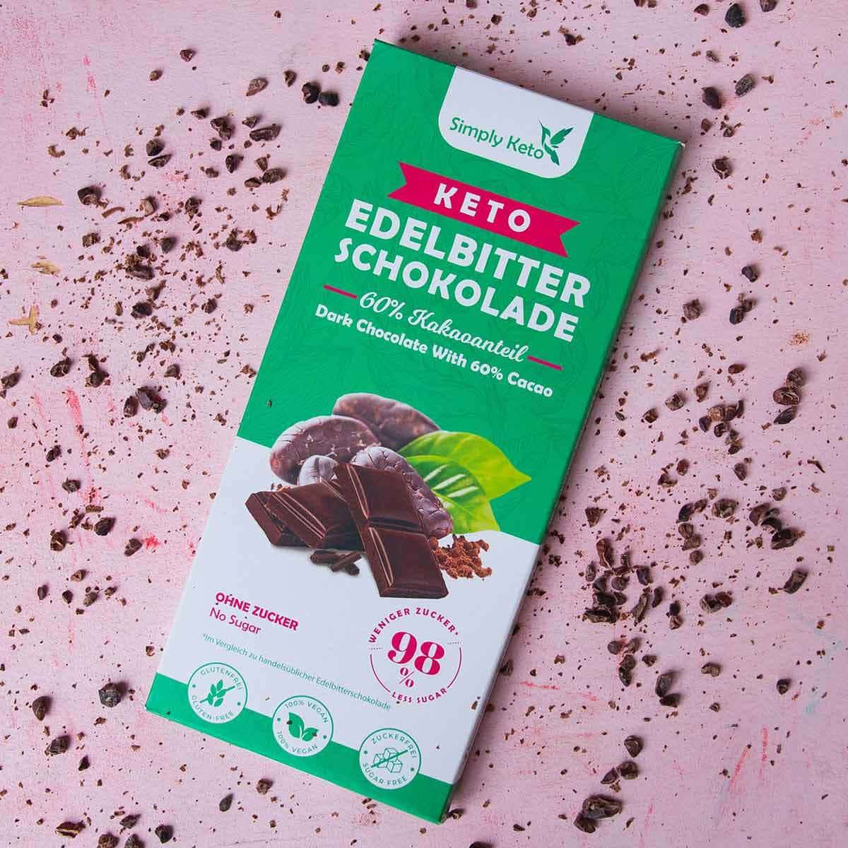 Cioccolato fondente keto 60% di cacao 125gr